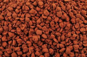 Brown instant coffee powder background and texture