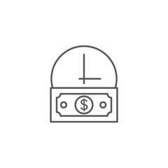 Time is money vector icon isolated on white background