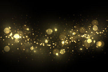 Fototapeta na wymiar Golden particles background