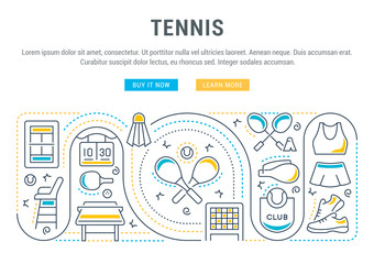 Vector Banner of the Tennis.
