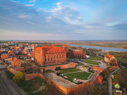 Teutonic castle in Gniew town at Wierzyca river, Poland
