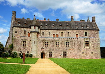 Fototapeta na wymiar One of Brittany castles La Roche Jagu, France