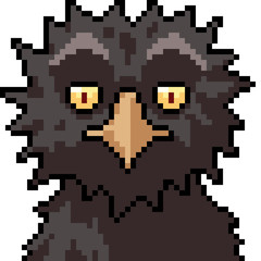 Fototapeta premium vector pixel art bird monster