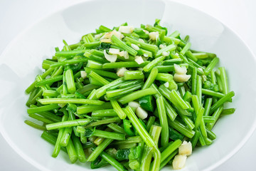 Chinese cabbage, fried sweet potato stalk