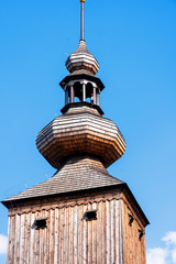 Old wooden church in Cwiklice, Pszczyna County, Silesian Voivodeship, Poland - obrazy, fototapety, plakaty