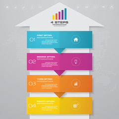 4 steps of arrow infografics template. for your presentation. EPS 10.	