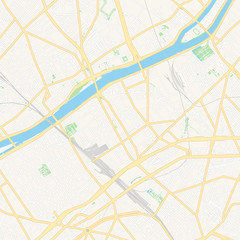 Obraz premium Clichy, France printable map