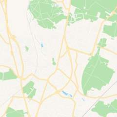 Sarcelles, France printable map