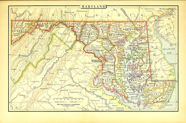 Old US state. Map