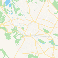 Beauvais, France printable map