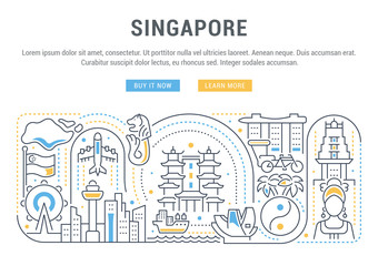 Vector Illustration of Singapore.