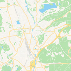 Belfort, France printable map