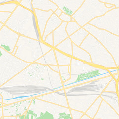 Bobigny, France printable map