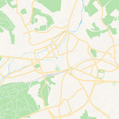 Evreux, France printable map