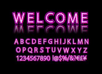 Neon Banner alphabet