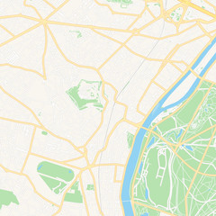 Suresnes, France printable map