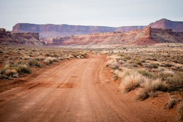 Unpaved road through Canyonlands National Park - travel photography