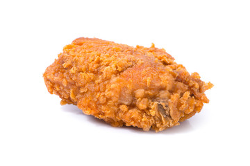 fried chicken on white background