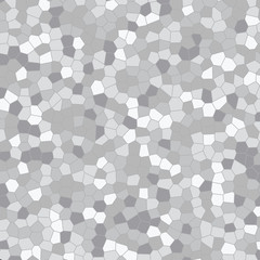 Light gray abstract mosaic seamless pattern. Vector crack background. Endless texture. Ceramic tile fragments. - vector
