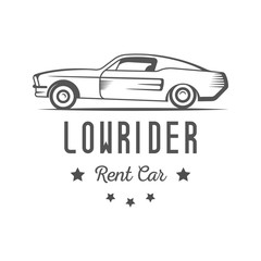 Obraz premium Lowrider Car Logotype.