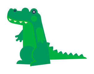 Cute toy dinosaur on white background