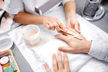 Manicures as a part of everyone’s regular grooming routine, man hands treatment