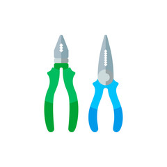 Flat Illustration of Pliers