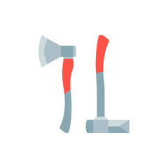 Flat Illustration of Hatchets