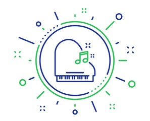 Piano line icon. Musical instrument sign. Music note symbol. Quality design elements. Technology piano button. Editable stroke. Vector