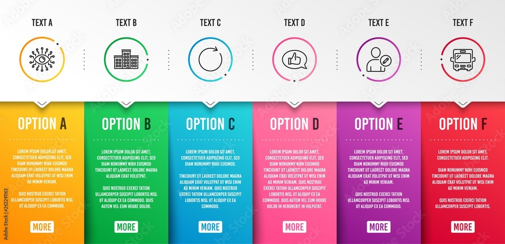 Poster artificial intelligence, synchronize and company icons simple set. feedback, edit user and bus signs