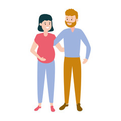 happy pregnant couple