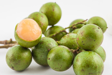 Delicious exotic tropical fruit called Melicoccus bijugatus