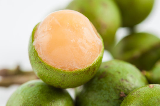 Delicious exotic tropical fruit called Melicoccus bijugatus