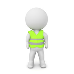 3D Character with yellow vest