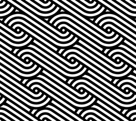 Vector seamless texture. Modern geometric background with circles.