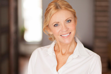 Close up of a mature businesswoman smiling