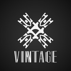 Vector logo design template concept in modern art deco style. Emblem for fashion, beauty and jewelry industry