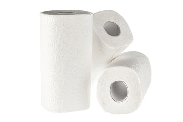 toilet paper isolated on white background