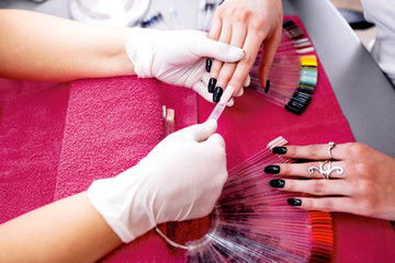 Searching for desired nail color combination