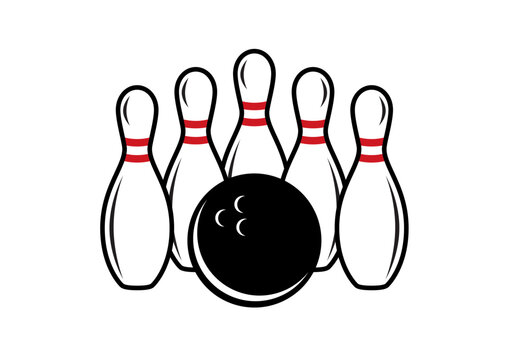 bowling ball clip art black and white
