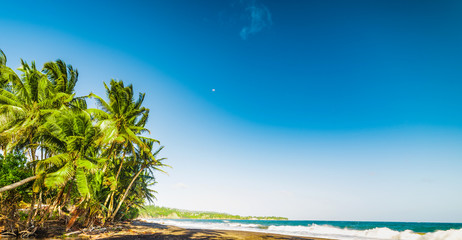Clear sky over Grande Anse beach in Guadeloupe