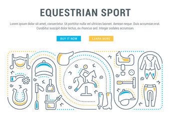 Vector Banner of the Equestrian Sport.