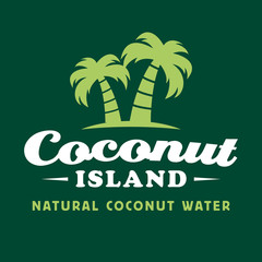 Coconut Water Logo Template