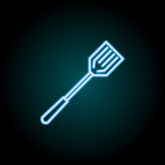 a shovel for a barbecue neon icon. Elements of Camping set. Simple icon for websites, web design, mobile app, info graphics