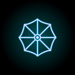 umbrella neon icon. Elements of Camping set. Simple icon for websites, web design, mobile app, info graphics