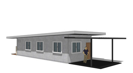 3d illustration of a house