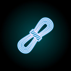 rope neon icon. Elements of Camping set. Simple icon for websites, web design, mobile app, info graphics