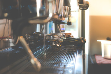 coffee extraction from professional coffee machine