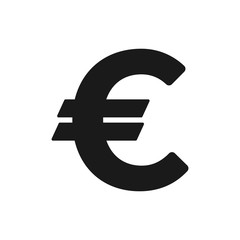 Euro vector icon. Money symbolizes euro currency. Euro currency in bold style for webiste, app, and UI design