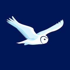 Flying Owl Vector Logo Icon